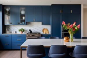 kitchen cabinets navy blue